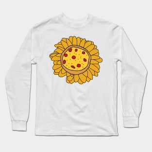 Pizza Daisy Flower Long Sleeve T-Shirt